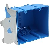XGGYA 2 Gang Electrical Box Adjustable, 34 cu in, Blue, Pack of 1 | 34 cu in Plastic Outlet Box for Flexibly Adjusted; AWG Standard(1 Pack).