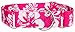 Country Brook Petz - 1 1/2 Inch Pink Hawaiian Martingale Dog Collar - Medium