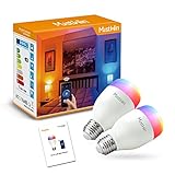 MustWin Smart LED Bulb, RGB Color Changing Bulb, WiFi Dimmable Light Bulb, A19 60W Equivalent, No Hub Required, Compatible with Alexa and Google Assistant (2 Pack)