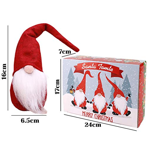 VGOODALL Weihnachten Deko Wichtel, 3 Schwedischen Weihnachtsmann Santa Tomte Gnom Skandinavischer Zwerg für Weihnachten Geschenk Deko