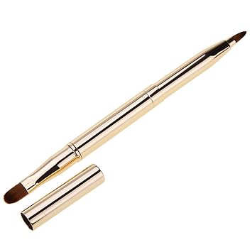 Retractable Multi-purpose Makeup Brush 2 in 1 Retractable Lip Brush Eyeshadow Brush and Concealing Brush 1 PC (Lip Eyeshadow Brush)