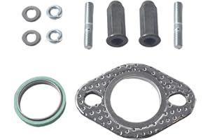 SHAKLAK GY6 Exhaust kit(Nuts&Gasket&Exhaust Studs) FIT for GMB139 Engine 50cc 70cc 90cc 110cc 125cc 150cc Scooters ATVs Go Karts 4 Wheeler Moped fits Scooters with 50cc - 150cc Motors etc