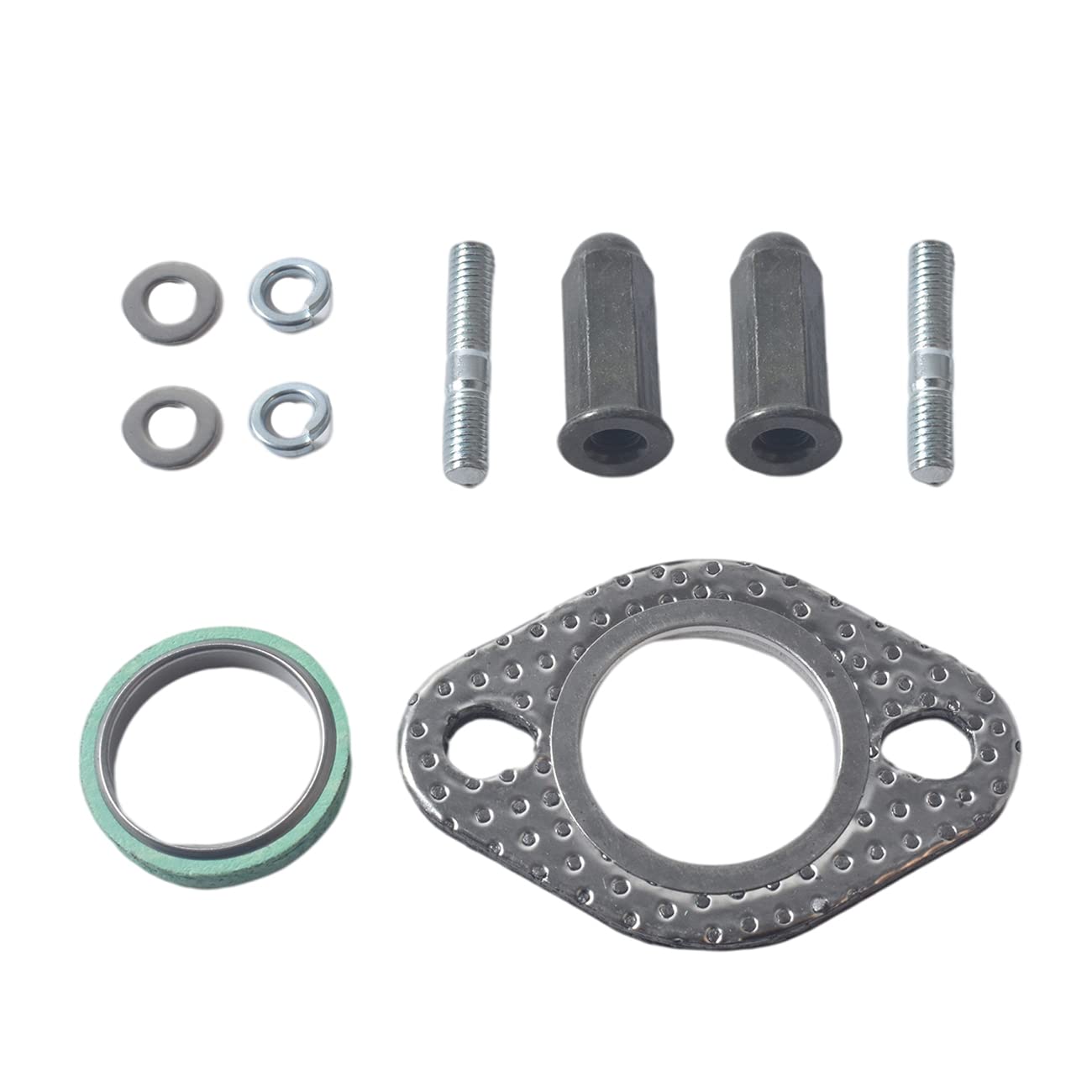 Photo 1 of GY6 Exhaust kit(Nuts&Gasket&Exhaust Studs) FIT for GMB139 Engine 50cc 70cc 90cc 110cc 125cc 150cc Scooters ATVs Go Karts 4 Wheeler Moped fits Scooters with 50cc - 150cc Motors etc