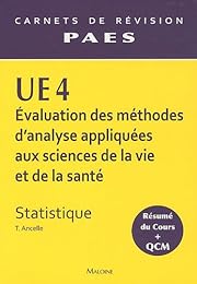 UE4 Évaluation des méthodes d'analyse appliquées aux sciences de la vie et de la santé