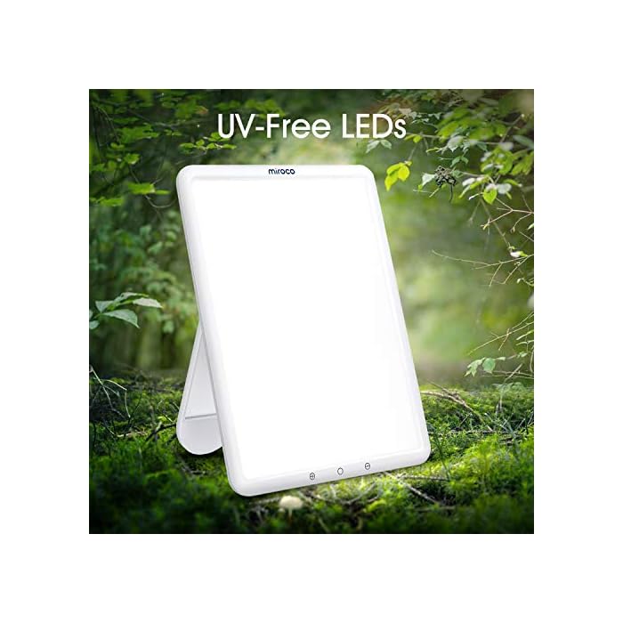 Miroco Light Therapy Lamp, UVFree 10000 Lux Happy Light Box, Bright