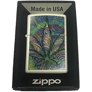 Zippo Custom Lighter Paisley Weed Pot Leaf Marijuana Double Sided Design Gifts For Him For Her For Boys For Girls For Husband For Wife For