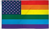 AZ FLAG Usa Rainbow Glory 3x5 ft 100D Polyester with 2 Brass Eyelets