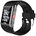 TUSITA Band for Polar V800 with Screen Protector, Replacement Silicone Strap Bracelet Wristband Accessory for Polar Smart Watch (Black)