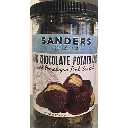 Sanders Dark Chocolate Potato Chips 16oz Container 0035900288838