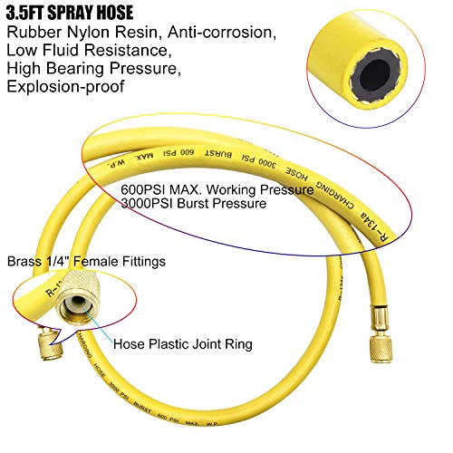 JIFETOR AC Flush Kit, Car Air Conditioner System Clean Canister