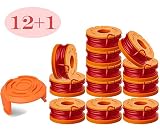 LEIMO Line String Trimmer Replacement Spool,10ft 0.065" Replacement Autofeed Edger Spool Compatible with Worx WG180 WG163 WG175 WA0010 (13 Pack) Weed Eater String,Weed Wacker Spool Replacement Parts