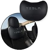 CoolKo Car Headrest Neck Pillow Support Memory Foam Ergonomic Design Accessory for Driving Seat Fatigue Relief Compatible with Model S X 3 Y & Cybertruck - 1 Piece