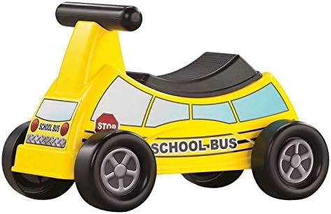 Kids Ride-on Toy - Kids Ride-on Car Toy - American Plastic Toys School Bus Ride-On Vehicle Yellow Toy Creative Educational Gift for Kids Boys Girls