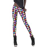 QZUnique Leggings for Women, Halloween Full-Length Printed Legging Footless Elastic Yoga Pants, Regular and Plus Size