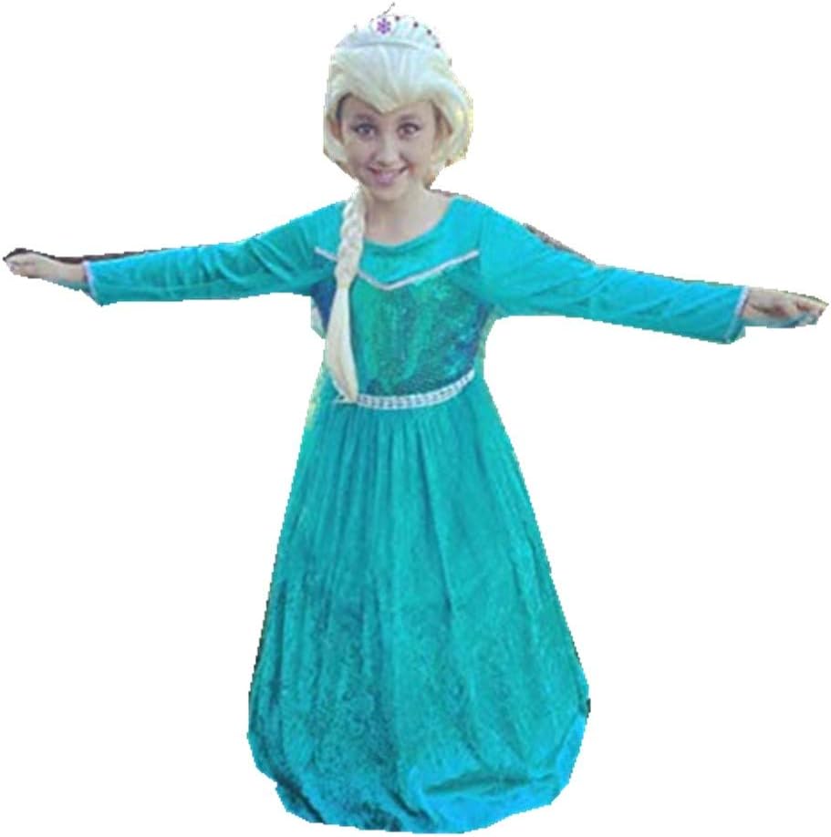 KASTEWig Princess Elsa Anna Cosplay Wig Blonde Party Braid Anna Hair Elsa Wigs Halloween Wig (kid elsa)