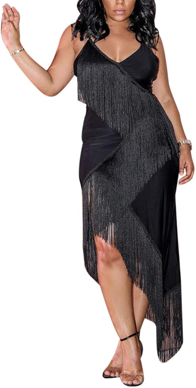tassel prom dress
