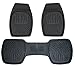 Drisen Heavy Duty All Season Deep Dish 3 Piece Rubber Floor Mats for Cars SUV & Trucks (Black)