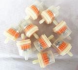ZYTC 1/4" Universal Motorcycle Mini Small Engine Gas Oil Inline Fuel Filter with Magnet Pack of 10