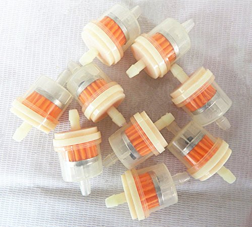 ZYTC 1/4" Universal Motorcycle Mini Small Engine Gas Oil Inline Fuel Filter with Magnet Pack of 10