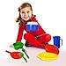 Kidzlane Toy Pots and Pans Kitchen Accessories, Durable and Safe Pretend Play Cookware for Toddler Kids