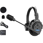 SYNCO XTalk X1 2.4GHz Wireless Intercom Headset System (1 PCS) | Communication Headsets,Random Master Device Design for Theatre Movie Shoot Live Show Stage Performance