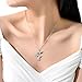 Mints Butterfly Pendant Necklace Cubic Zirconia Brass Long Necklace Fashion Jewelry For Women,16-18 inch