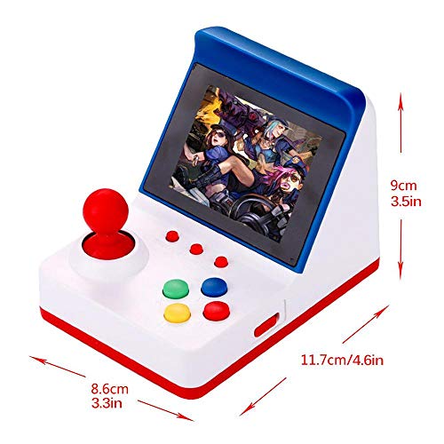 Mini Arcade Game, 3.0 Inch Retro Arcade Console Classic Handheld Video Games Home Travel Tiny Arcade Machines with 2 Controllers - Build in 520 Classic Games for Kids Adults