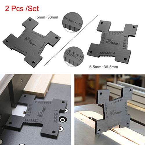 jiumoji 2PCS Measuring Tool Ruler High Precision Height Gauge 5-36.5mm Woodworking Router Table Electric Circular Saw Engraving Machine Measure Tool