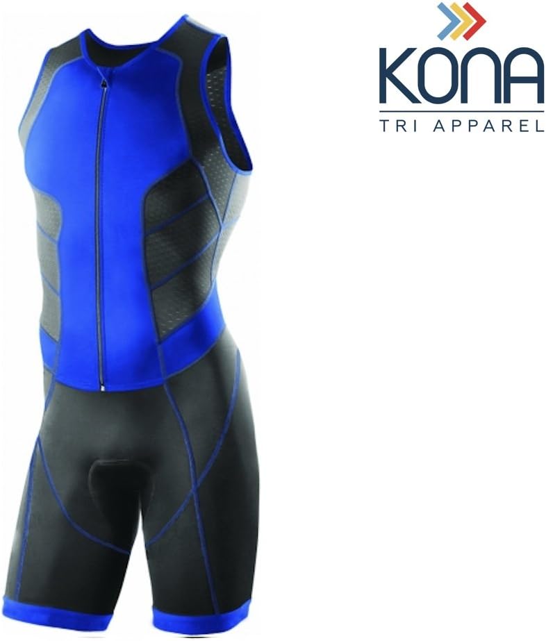 Kona Men’s Triathlon Race Suit - Speedsuit Skinsuit Trisuit Sleeveless