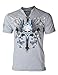 Nobility by Xzavier Men's V Cut Neck Skull Wing Graphic T-Shirt