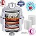 Shower Filter ,2 Pack 15-Stages Replaceable Cartridge,Shower Head Filter to Remove Chlorine,Impurities and Heavy Metals-Dramatically Improves The Condition of Your Skin, Hair and Nails
