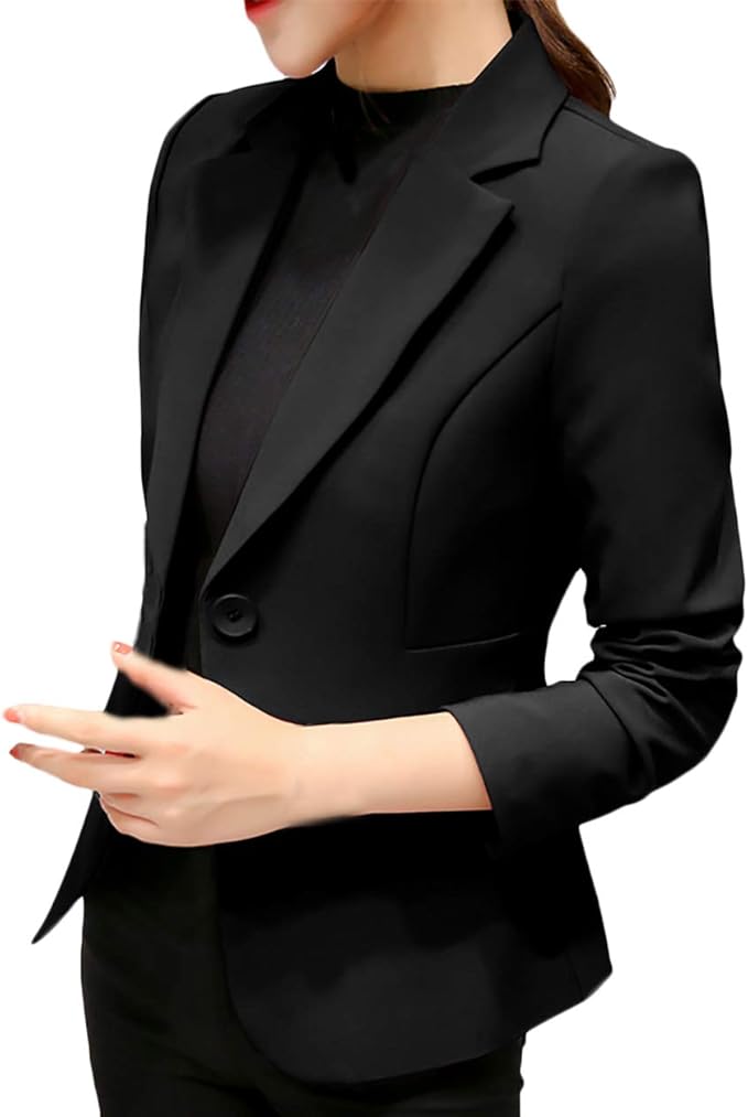 Mieuid Women's Blazer Spring Autumn Fashion Casual Office Business