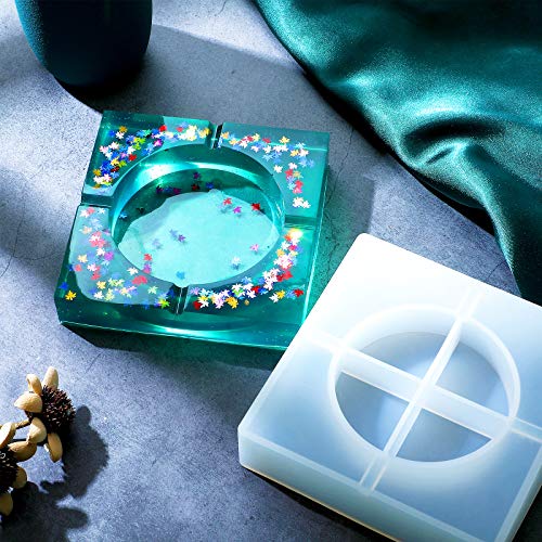 Ashtray Silicone Mold Spice Grinder Resin Mold Square Jewelry Storage
