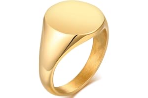 Jude Jewelers Stainless Steel Classical Simple Plain Round Signet Style Pinky Wedding Statement Promise Anniversary Ring