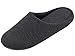 ULTRAIDEAS Men's Lightweight Cotton Slippers with Memory Foam and Soft Sole (Grey/Grey,13-14)