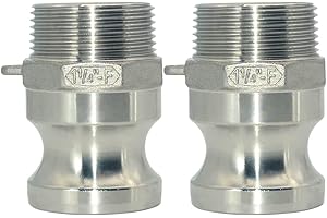 VARMHUS F Trash Pump Adapter Male Camlock x Male Pipe Threads Stainless Steel 316 (1-1/4")