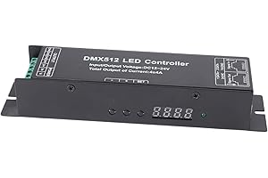Alomejor User Friendly DMX Decoder 4 Channel DMX512 LED Controller for RGB Light Strip Versatile Synchronization Stage Lighti