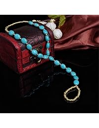 SUNSCSC 1 par Sandalia Playa Descalzo Sandalia Pie joyería tobillera cadena pie turquesa pulsera