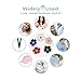 WINZIK Novelty Brooch Pin Set 5pcs Pretty Cherry Blossom Sakura Series Pattern Enamel-liked Lapel Pins Set Badges for Women Girls Clothes Bags Decor
