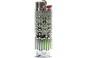 Lucklybestseller Metal Lighter Case Cover Holder Hollow Design for BIC Full Size Lighter J6 (Plum Hollow-Silver)