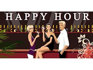 Bn0415 Happy Hour Cocktail Party Time Wild Night Reveller Beer