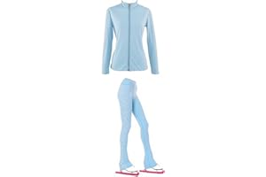 JoyCan Figure Skating Training Pants Jackets Girls Fleece Shiny Colored Diamond Girl Comfortable Warm Tracksuit