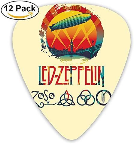 Grace Little Led Zeppelin Celebration Day Colorful Celluloid Guitar Picks Plectrums For Guitar Bass 12 Pack