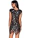 Women's 1920s Vintage Gatsby Sequin Embellished Flapper Mini Dress