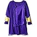 DC Comics Girls' Big BatDC Hero Long Sleeve Dorm with Cape, Black/Purple, 4/5