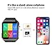 Smart Watch Kkcite Touch Screen Sweatproof Bluetooth Smartwatch Phone With SIM 2G GSM for Samsung Nexus6 Htc Sony and Android Smartphones Support Sleep Monitor, Push Message for Men Women Kids
