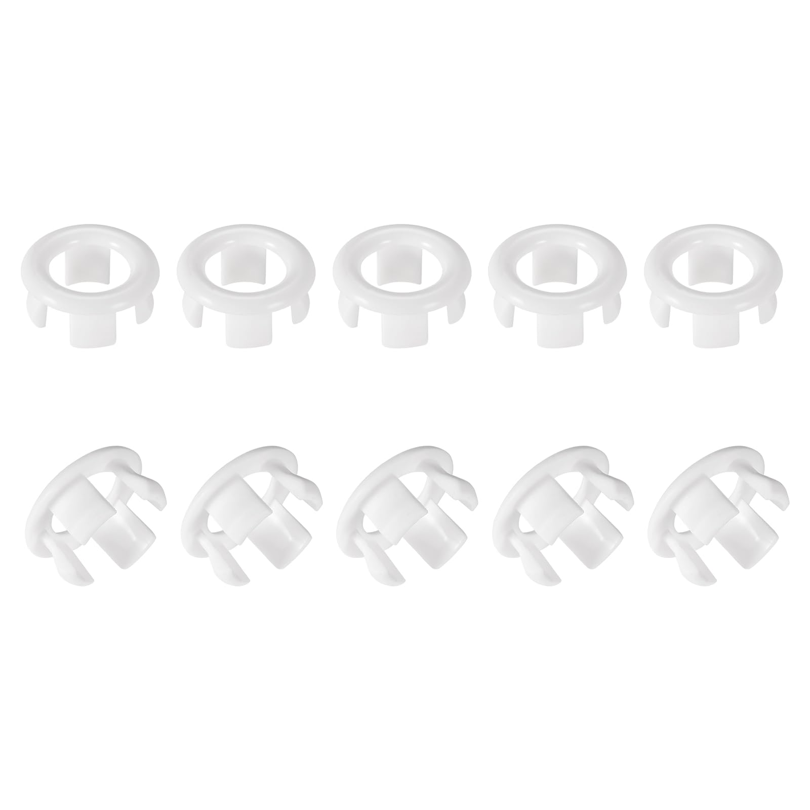 DTGN 30x15mm(DxT) Sink Overflow Cover - 24Pack - Good for Bathroom Kitchen Sink - Plastic Basin Trim Insert in Hole Ring Covers Caps - White