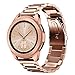 Shangpule Compatible Galaxy Watch Active (40mm) / Galaxy Watch Bands (42mm), Stainless Steel Metal Replacement Strap Bracelet Compatible Galaxy Watch Active (Rose Gold)