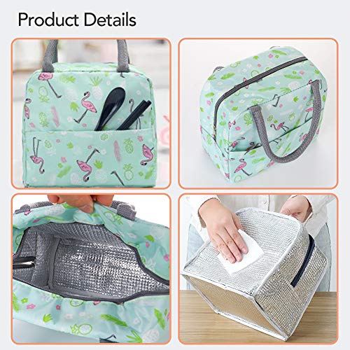 image for Buringer Insulated Lunch Bag Cooler Tote with Front Pocket Zipper Clos