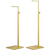 Elitnus Gold Purse Display Stands - 2 Pack Adjustable Height Purse Display Stand - Metal Handbag Display Stand Set - Single L Hanging Hook Bag Stand for Boutique Store